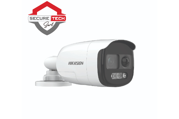 Caméra Bullet analogique Hikvision 2MP avec PIR et sirène DS-2CE12D0T-PIRXF - Prix Cameroun